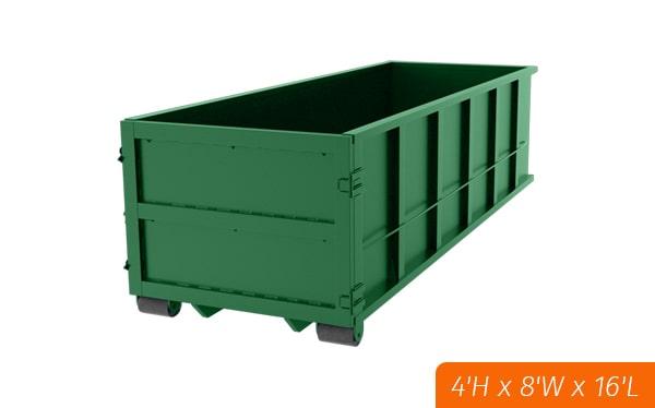 our 15-yard dumpsters are perfect for small to medium-sized home renovations